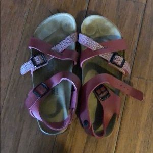 Birki’s red sandals size 8